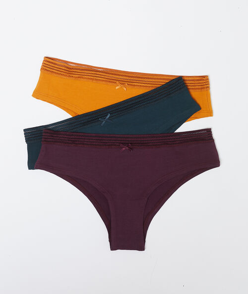3 pack hipster briefs plum.