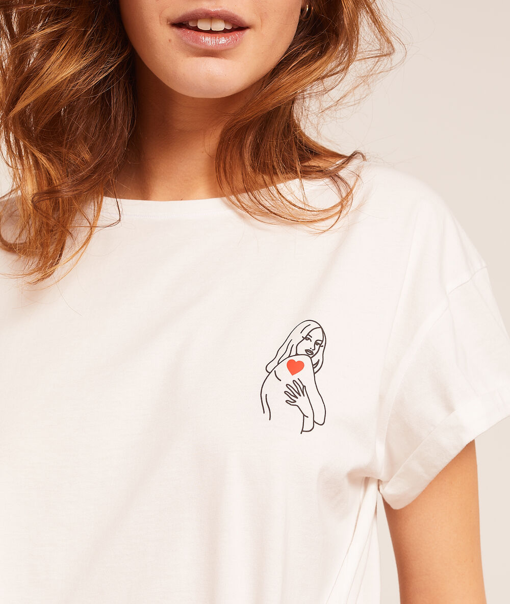 T-shirt tattoo "fever" blanc.