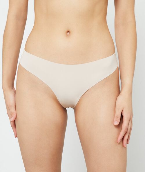 Invisible microfiber thong nude.