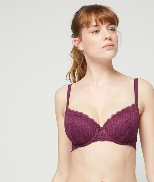 Bra n&deg;4 - light padded bra plum.