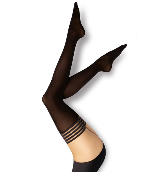 Semi-opaque stockings black.