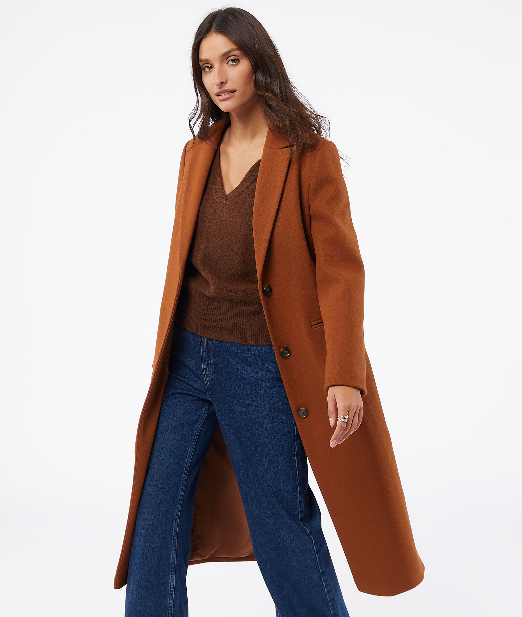 Long Coat - 12 - Cinnamon - Women - Etam