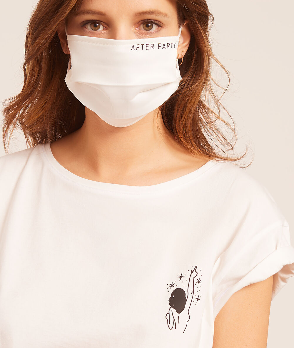 Set of 7 protective masks white.