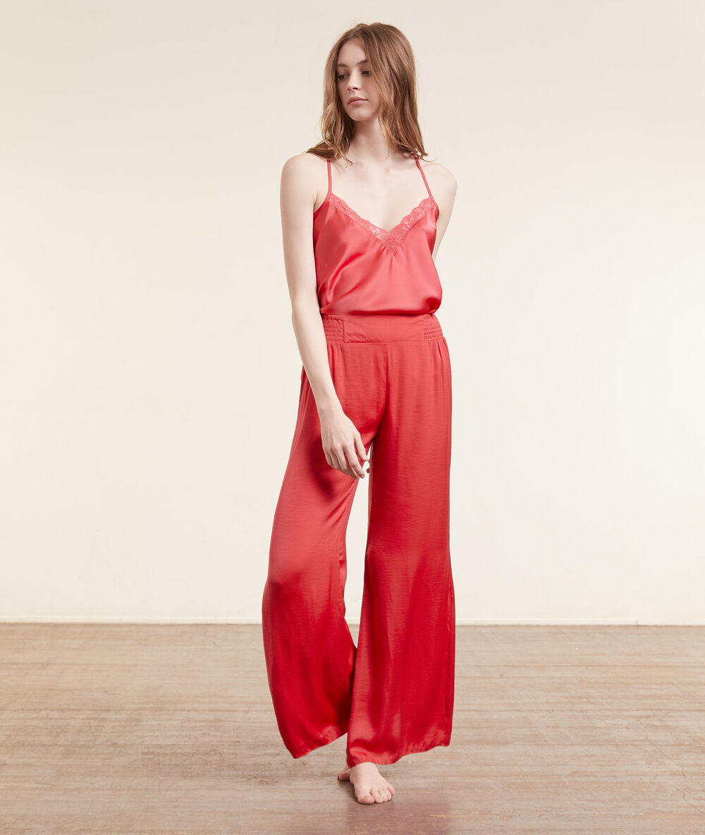 Satin pyjama bottoms pink.
