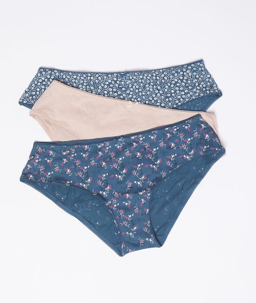 Pack of 3 short briefs pink.