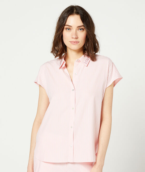 Pyjama shirt in stripes Pyjama shirt in stripes;${refinementColor}