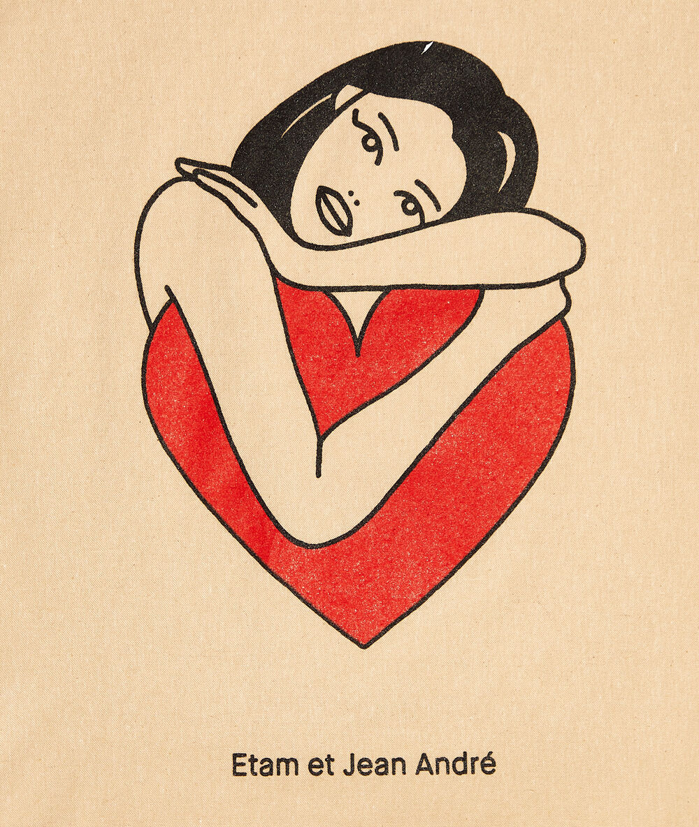 Tote bag tattoo 'selflove' ecru.