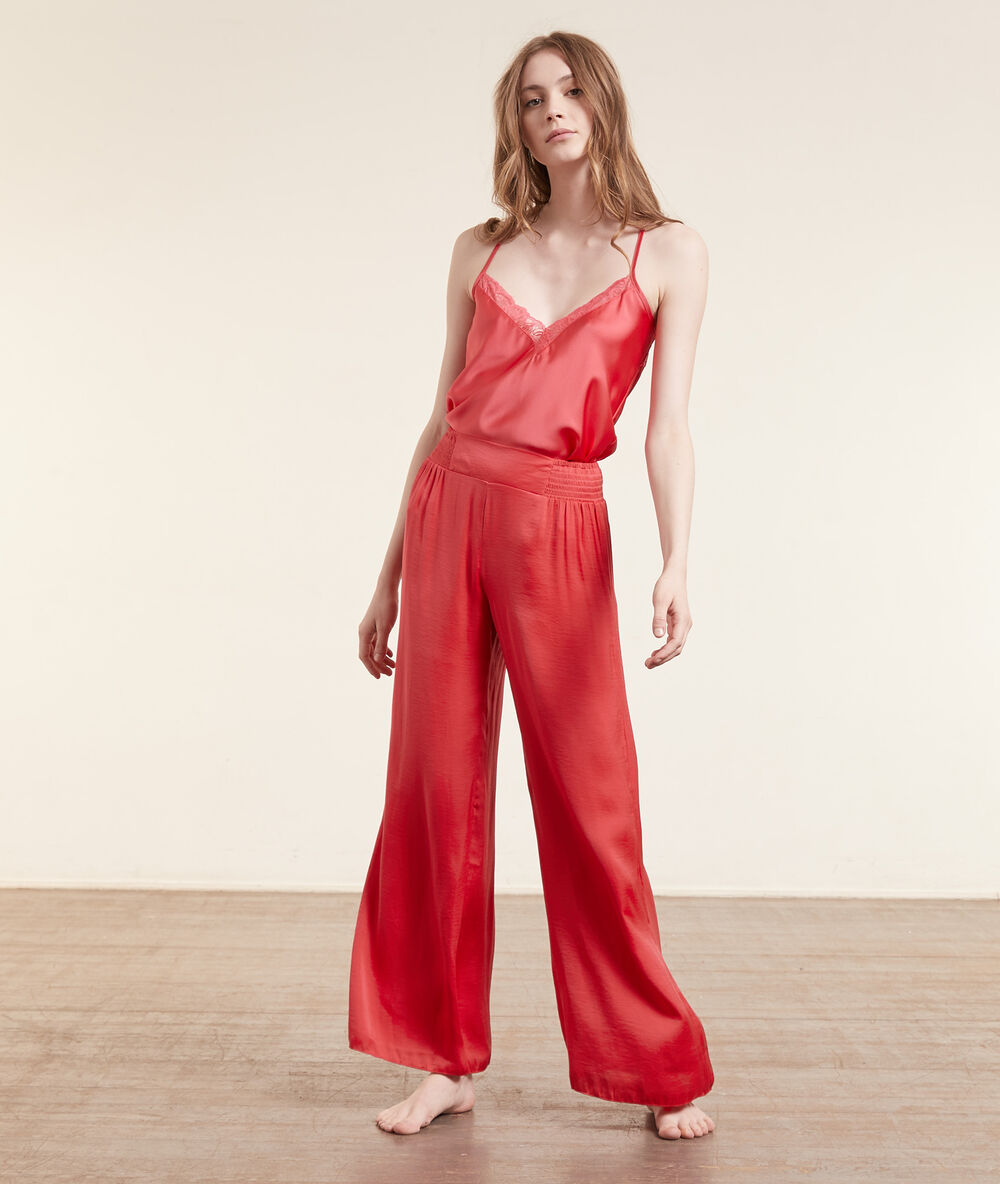 Satin pyjama bottoms pink.