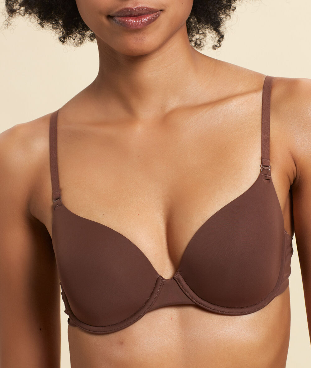 Bra n°5 - microfibre light padded bra light brown.