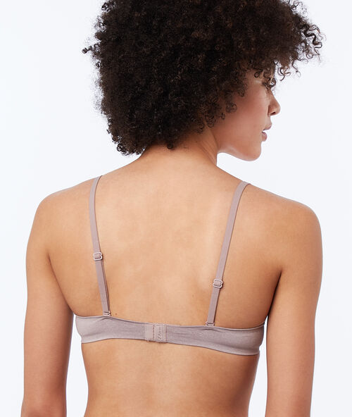 Micro padded demi cup beige.