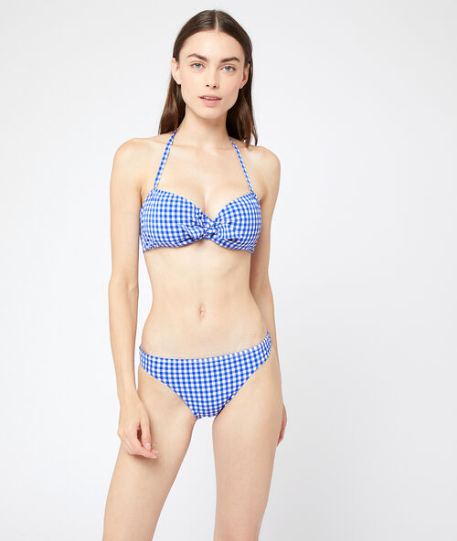 Bandeau bikini top blue.