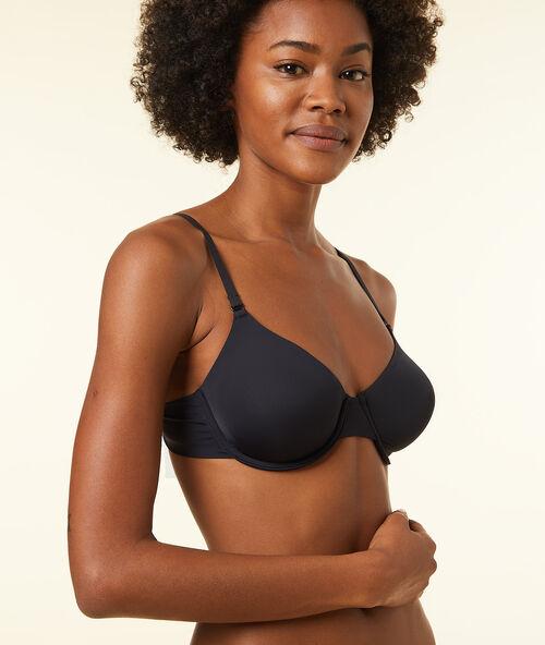 Micro molded demi-cup black.