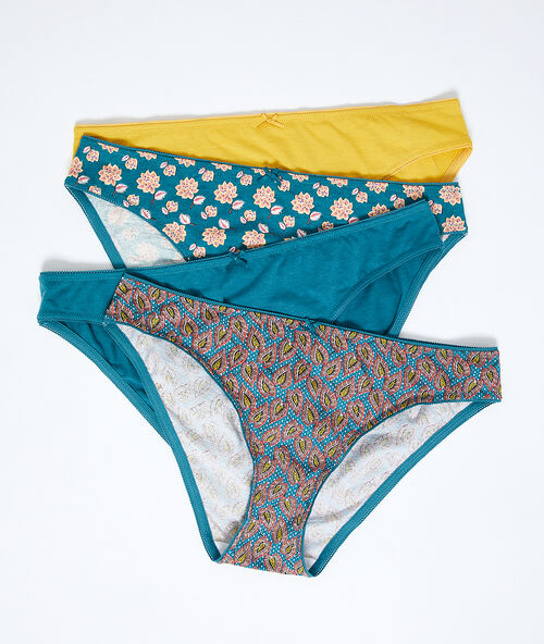 4 pack cotton bikini knickers ochre.