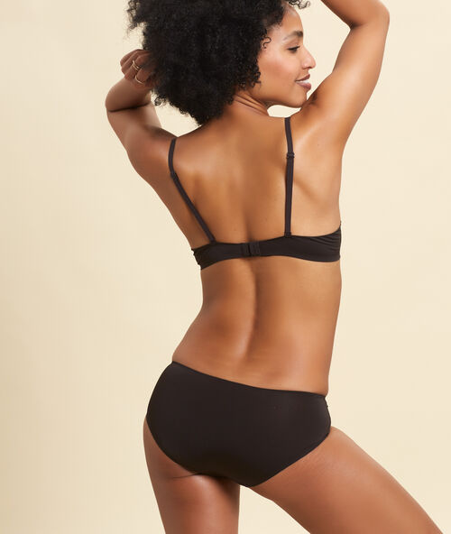 Bra n&deg;5 - microfibre light padded bra dark brown.