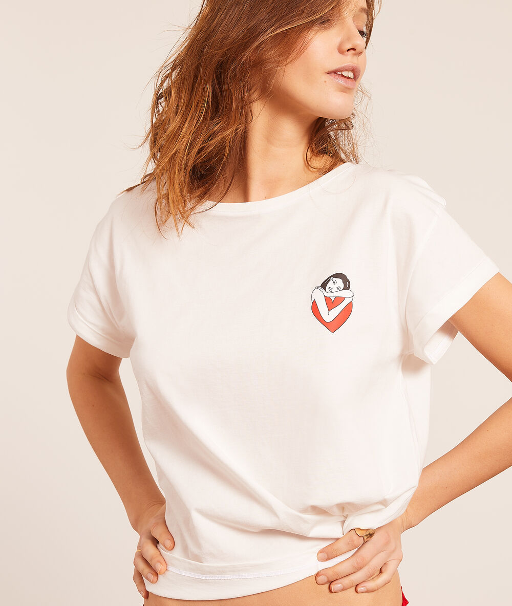 “self love” tattoo t-shirt white.