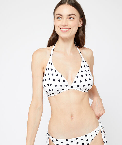 Unpadded bikini top white.