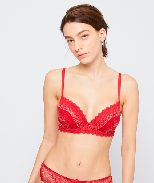 Bra n&deg;1 : lace magic up bra brick.