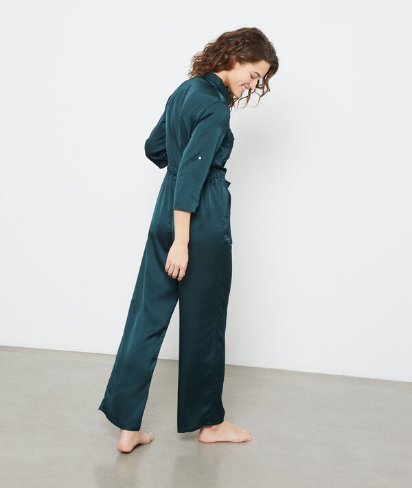Satin night jumpsuit Satin night jumpsuit;${refinementColor}