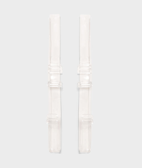 Transparent removable straps