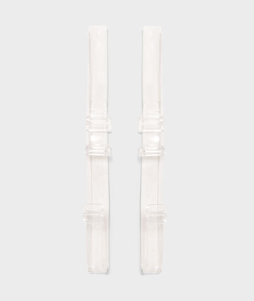 Transparent removable straps transparent.