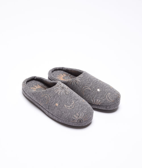 Stars mule slippers grey.