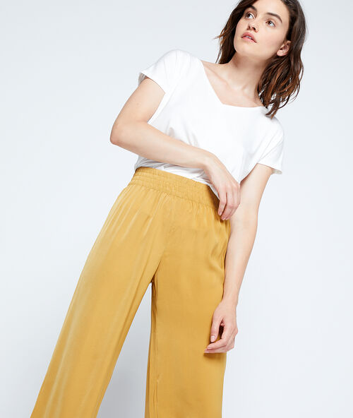 Wide leg trousers  ochre.