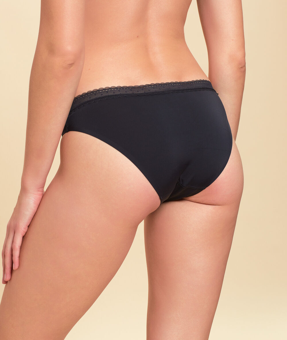 Micro and lace knickers black.