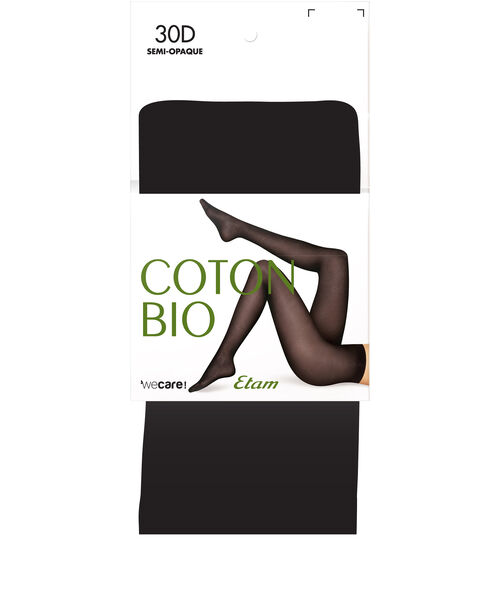 Collant en coton bio noir.