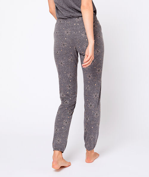 Printed trousers grey.