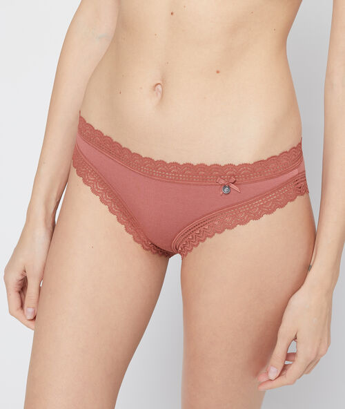 Culotte 90% modal, bords dentelle henne.