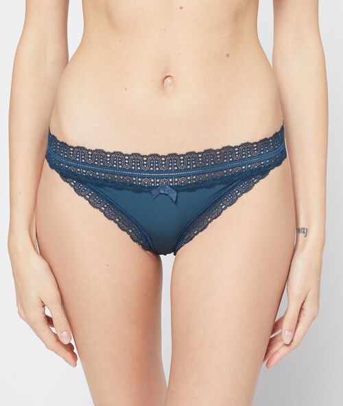 Micro lace hipster petrol blue.