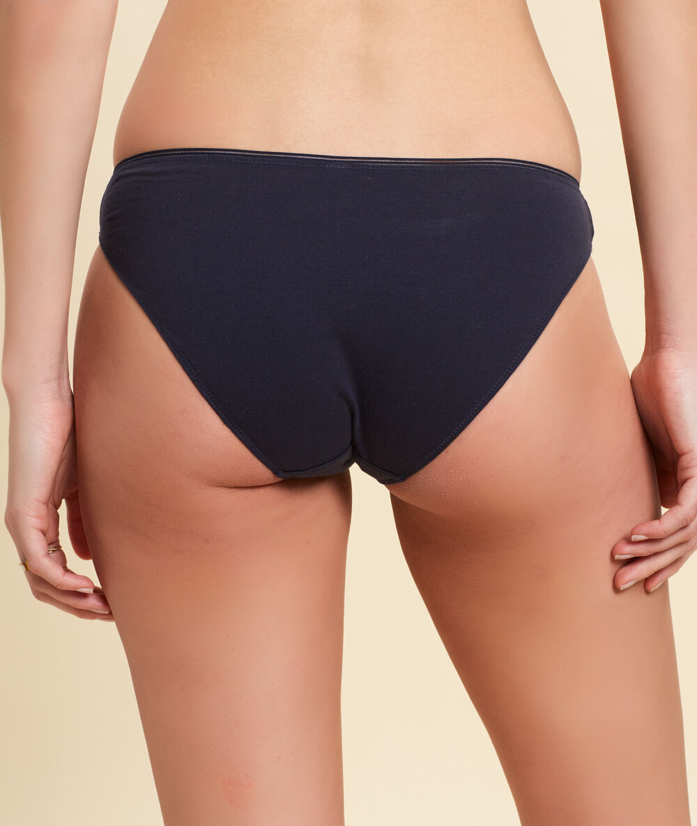 Plain cotton briefs navy.