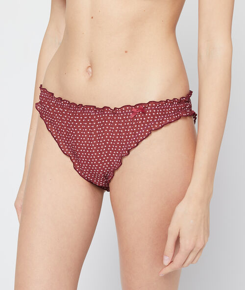 Small hearts print knickers brick.
