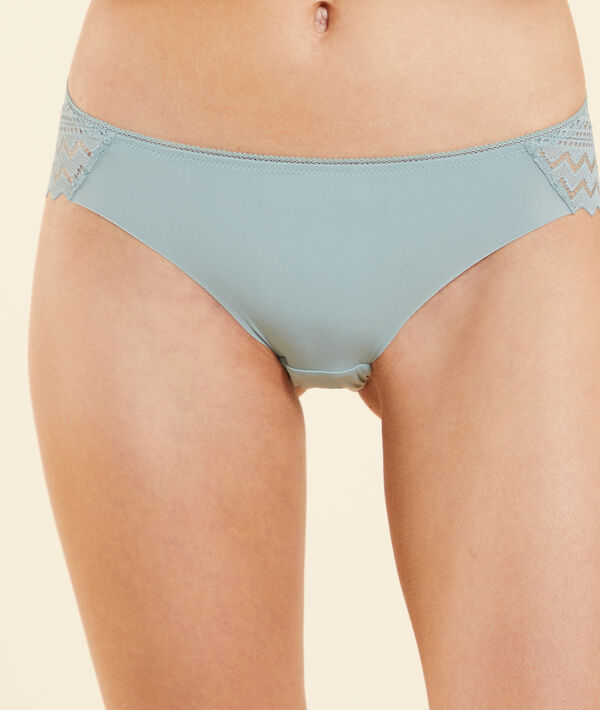 Microfibre and lace briefs Microfibre and lace briefs;${refinementColor}