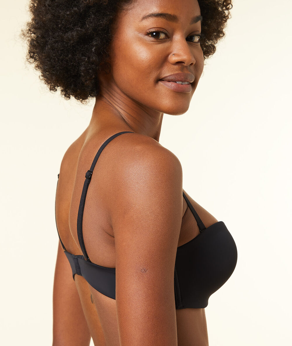 Micro push bandeau bra black.