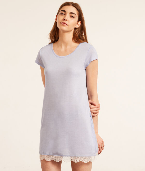 Lace trim nightdress Lace trim nightdress;${refinementColor}