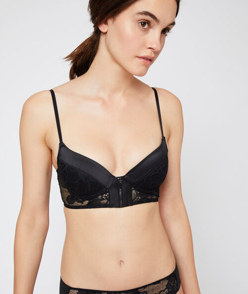Bra n&deg;4 - lace light padded bra black.