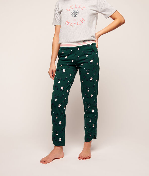 Trousers in tiny flowers print Trousers in tiny flowers print ;${refinementColor}