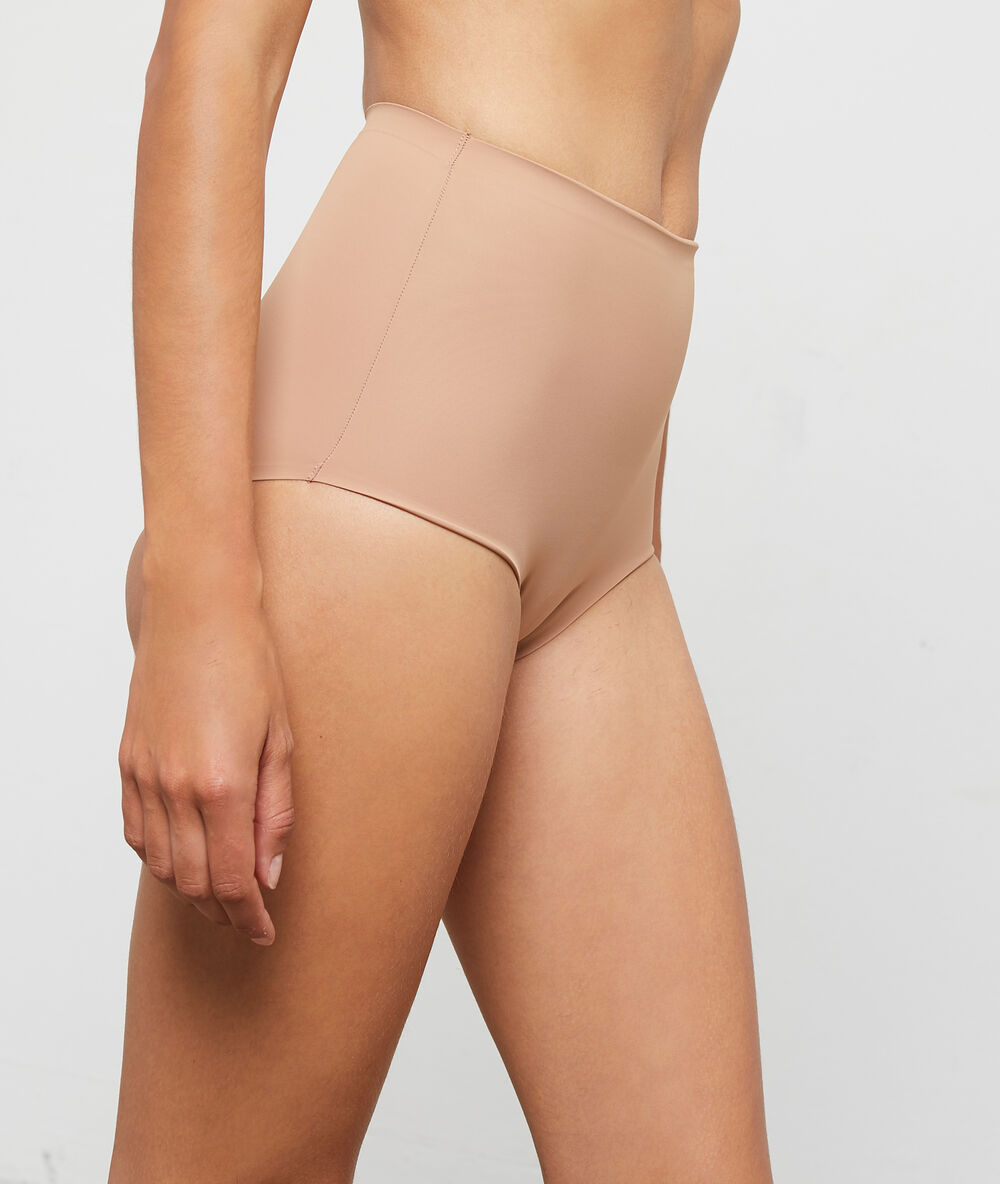 High waist briefs - level 3 : figure shaping dune.