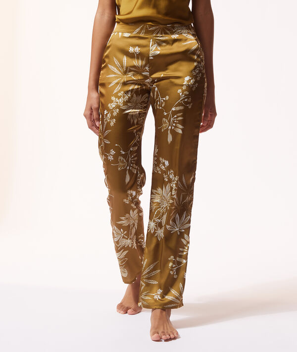 Printed satin trousers Printed satin trousers;${refinementColor}