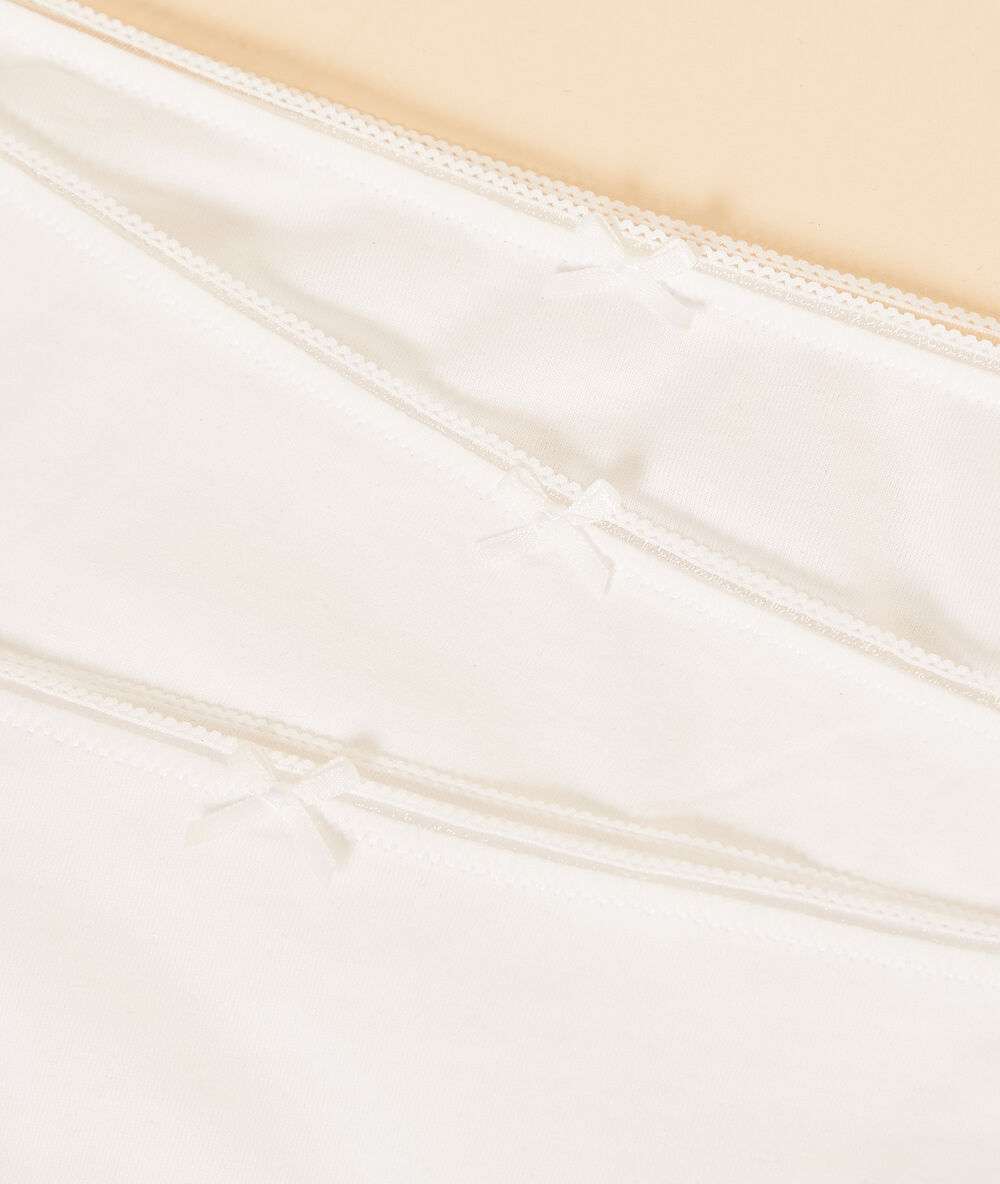 3 pack cotton knickers ecru.