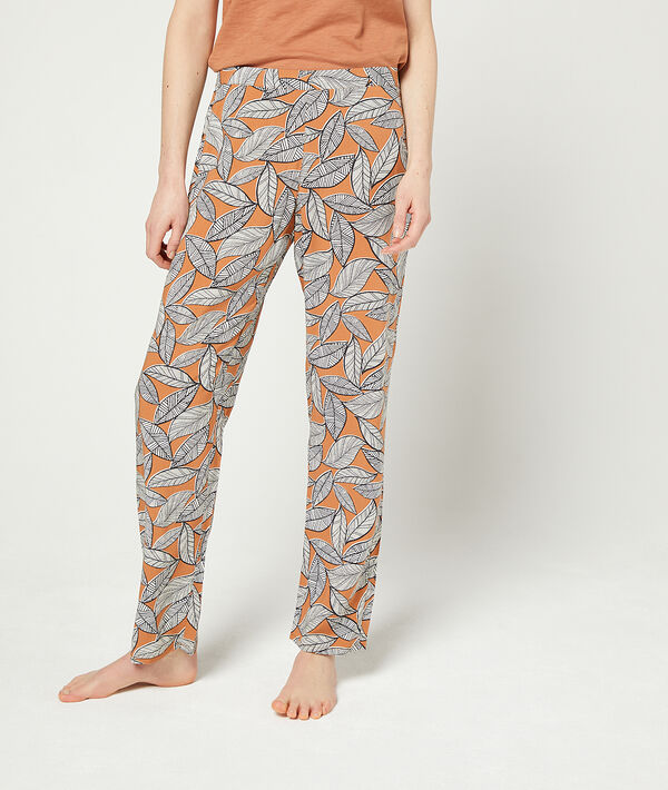 Trousers in a foliage print Trousers in a foliage print;${refinementColor}