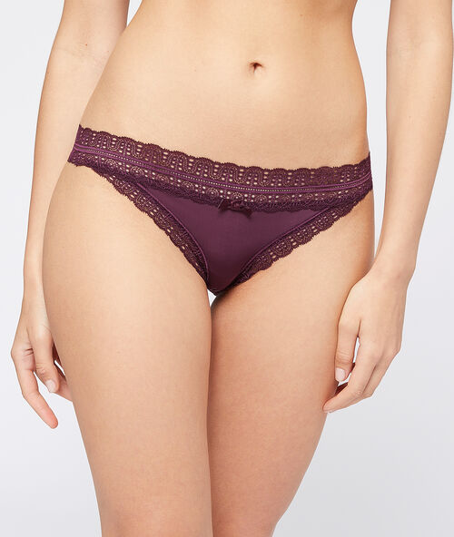 Micro lace bikini knickers blueberry.