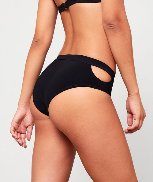 Bas de bikini shorty noir.