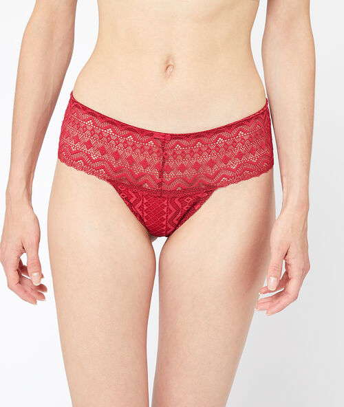 Graphic lace tanga grenadine.