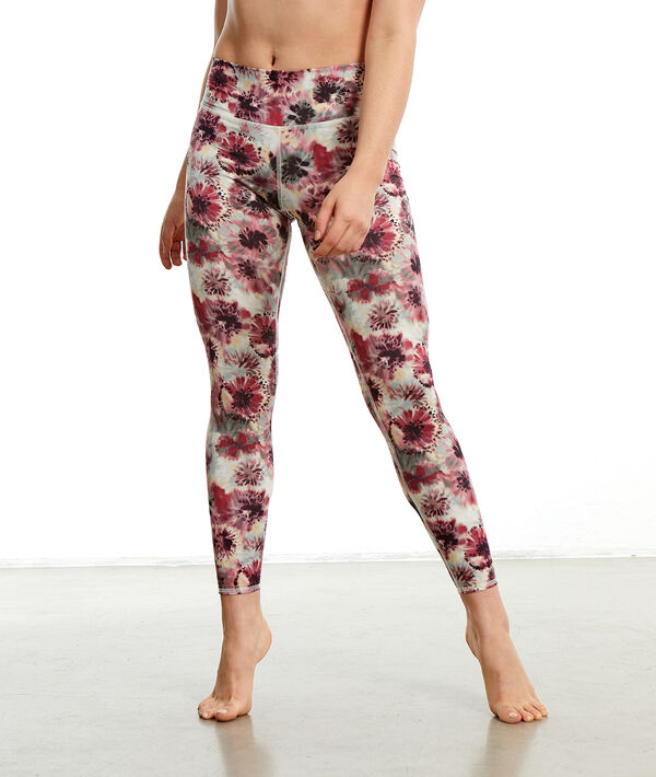 Legging de yoga long à fleurs Legging de yoga long à fleurs;${refinementColor}
