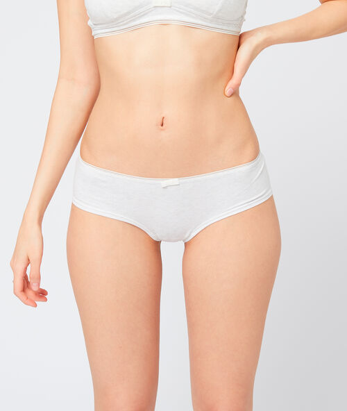 Cotton shorty brief ecru.
