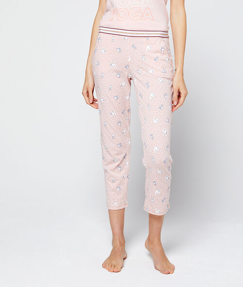 Printed trousers pink.