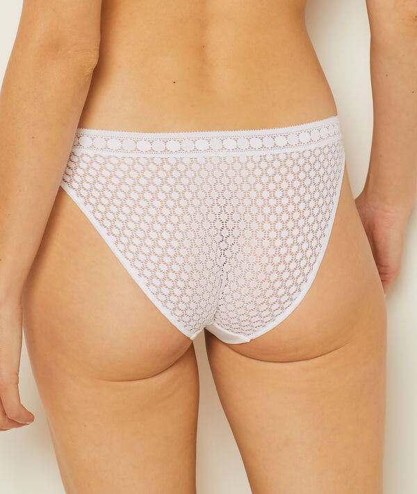 Lace and microfiber brief Lace and microfiber brief;${refinementColor}