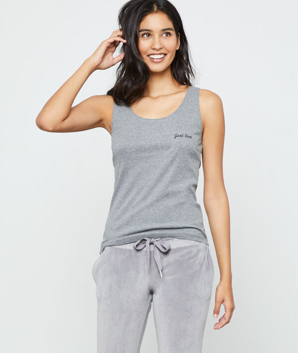 Cotton "just love" vest Cotton "just love" vest